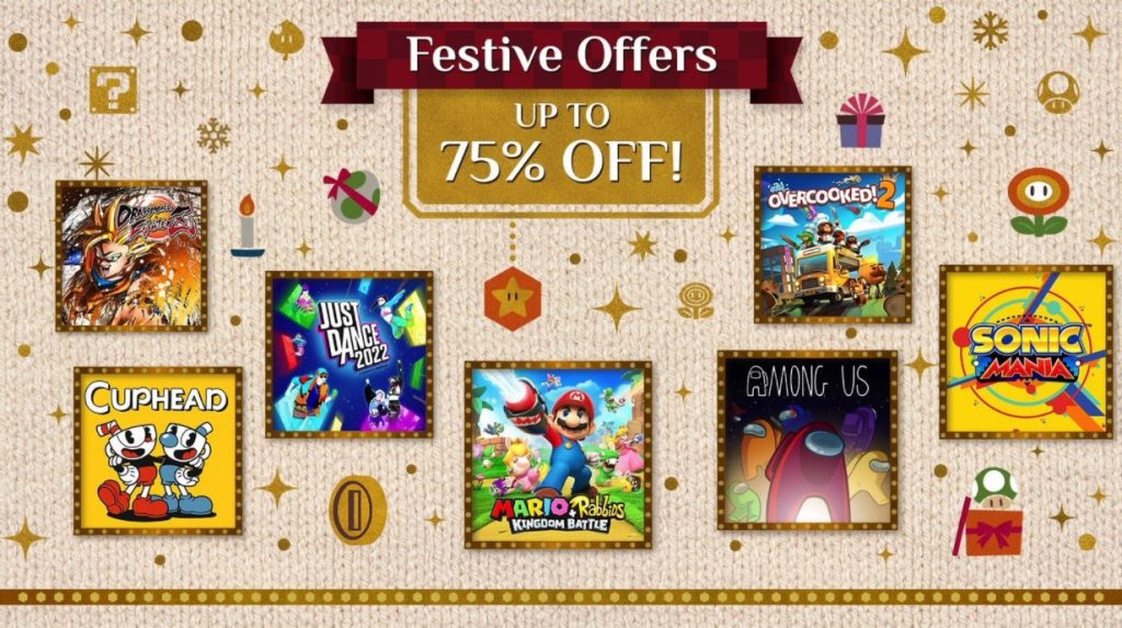 Festive Offers 2021 wyprzedaż Nintendo eShop